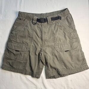 Wrangler Cargo Shorts Olive Utility Outdoor Hiking Tactical Gorpcore Size 34